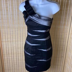 🔷Betsy & Adam One Shoulder Bandage Fitted Bodycon Dress 2P